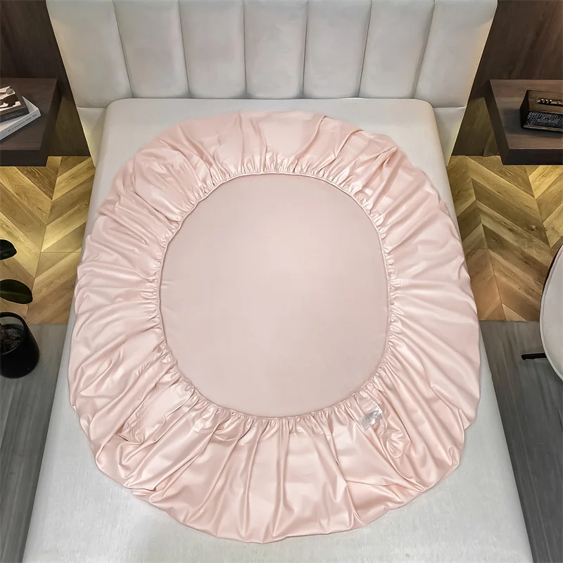 Egyptian Cotton Fitted Sheet with Elastic Bands Adjustable Non Slip Mattress Covers for Twin Double King Queen Bed Soft Bedsheet