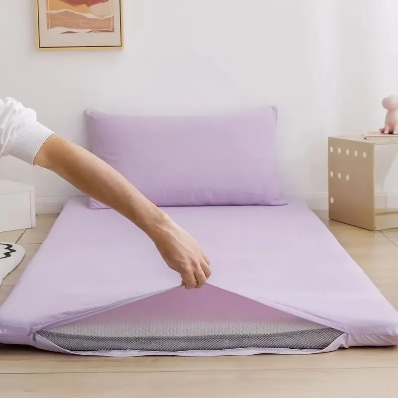 WASART 360° fully enclosed with zipper mattress protector cover couple/student single double bed sheet protection pad king size