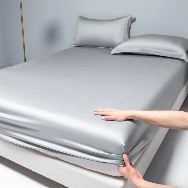 Premium Egyptian Cotton Bedding Fitted Sheet Elastic Band Around Mattress Cover Double Queen King Size Bed Cover No Pillowcase