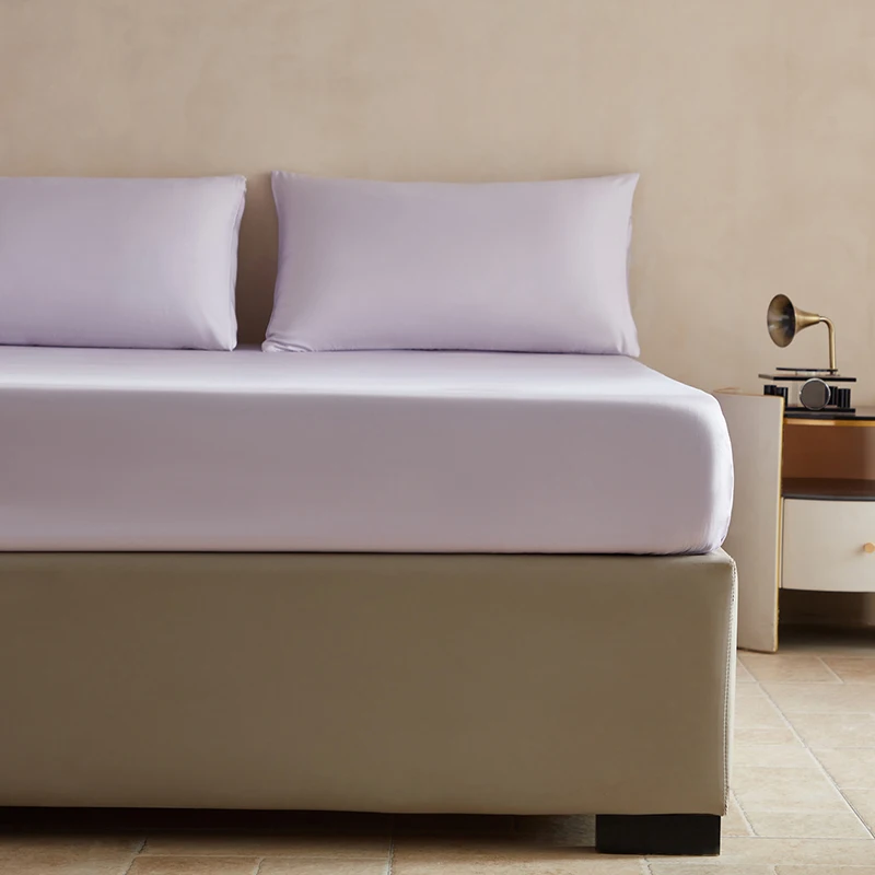 Luxury Mulberry Silk Fitted Bed Sheet with Elastic Bands High End Mattress Cover Customized Bed Cover Smooth Ultra Soft Bedding
