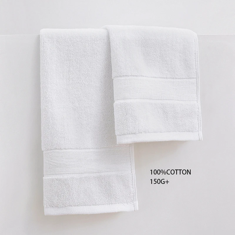 Battilo Cotton Bath Towel Soft Absorbent Face Hand Towels Luxury Hotel Spa Bathroom Towel Solid Beach Towel 2Pcs Bath Towel Set