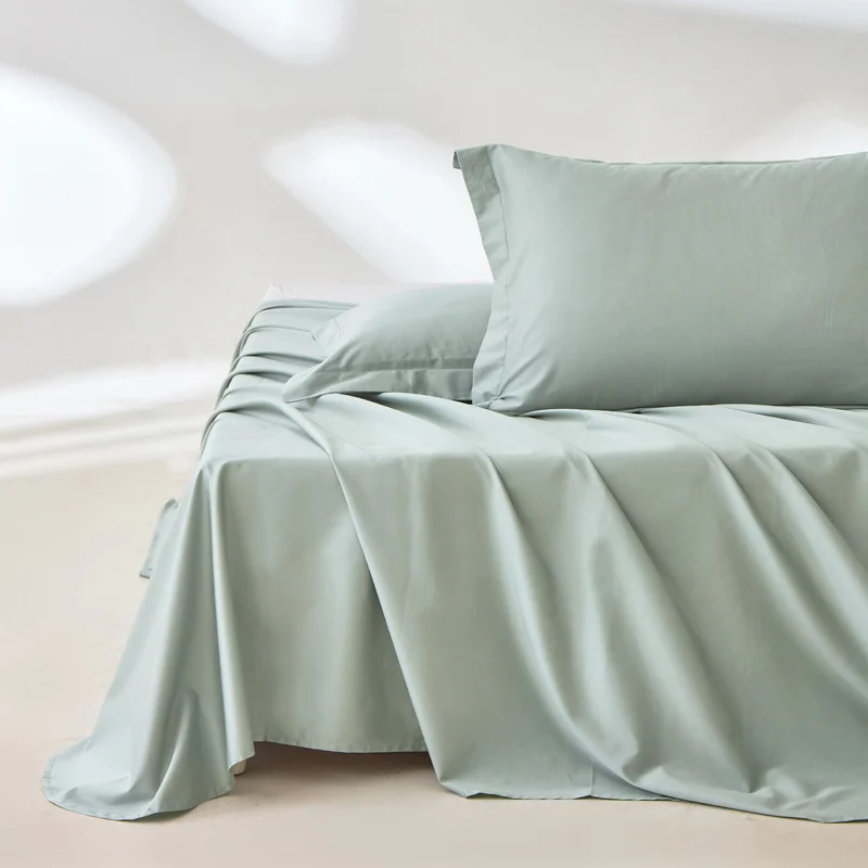 100% Egyptian Cotton Bed Sheet Set 1600 Thread Count Bedding Set Luxury Flat Top Sheet Fitted Bed Sheets Pillowcase Smooth Soft