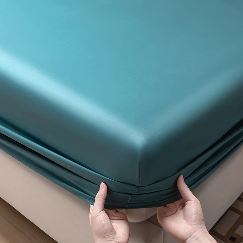 100% Egyptian Cotton Fitted Sheet with Elastic Band Luxury Soft 400TC Bedding Mattress Cover Protector Double Queen King Size