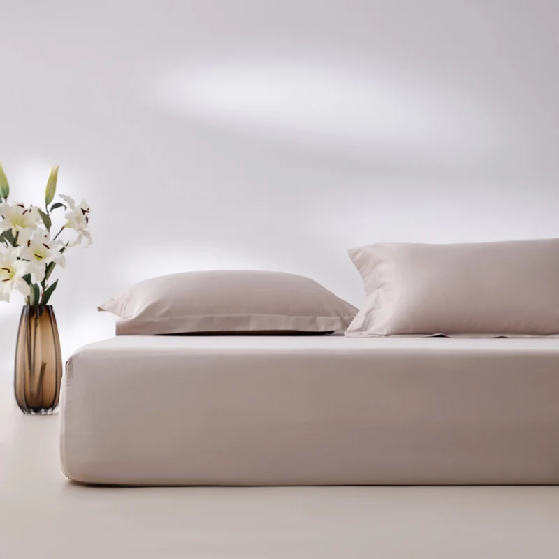 Premium Egyptian Cotton Fitted Sheet with Elastic Bands 800 Thread Count Mattress Covers for Single Double King Queen Bed Cover