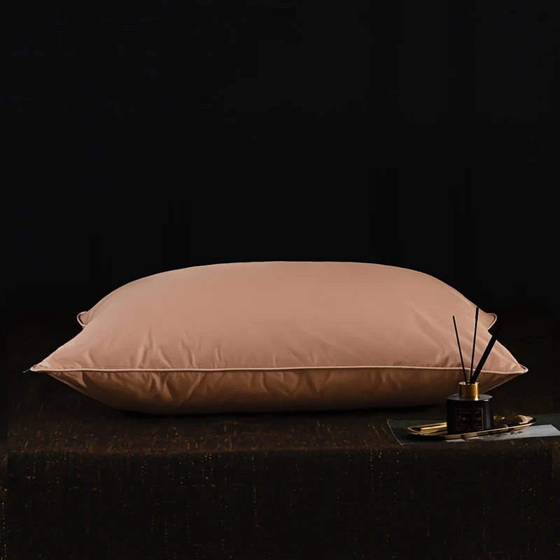 95% Goose Down Pillow with 5% Elastic Fiber Soft Pure Cotton Pillow Cover Rectangle Bedroom Sleep Pillows 5 Star Hotel Pillow