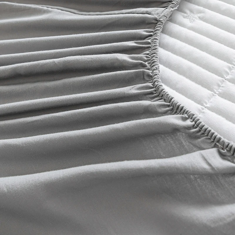 Waterproof Thicken Mattress Pad Protector Embroidered Breathable Fitted Sheet Bed Cover Durable Skin-friendly 140/160/180x200