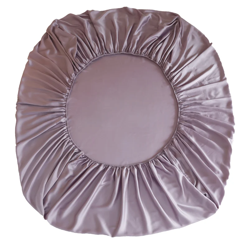 Mulberry Silk Fitted Bed Sheet with Elastic Bands Luxury Mattress Cover Single Double Queen  King Size Bed Cover 100/160/200/220